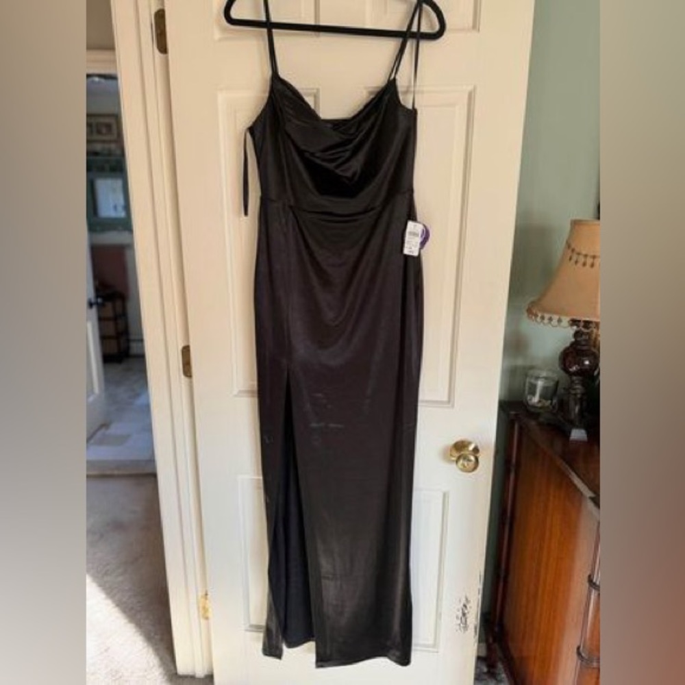 Special occasion gown with side slit